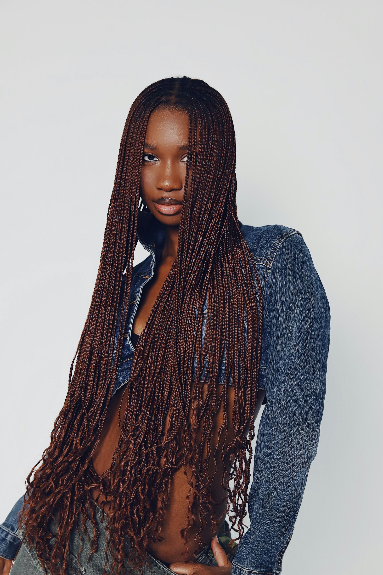 Medium Knotless Braids